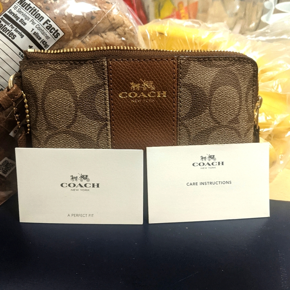 Coach Wristlet Colorblock Signature Canvas - image 3